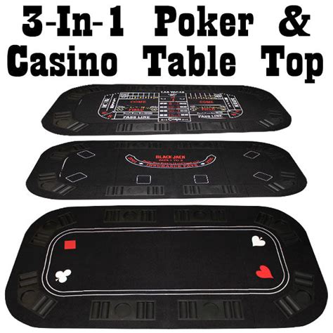 3 in 1 poker casino folding table top/